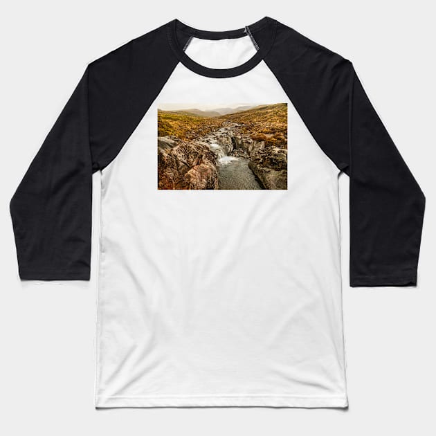 Mountain Stream Baseball T-Shirt by fotoWerner